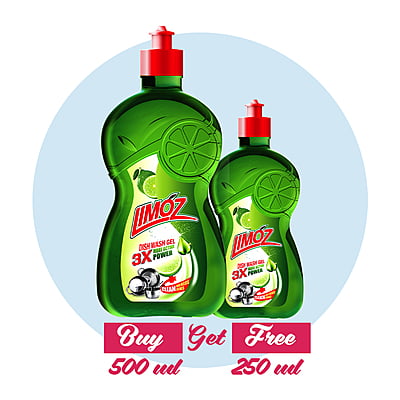 LIMOZ | 3X Dish Wash Gel 500ML (Free: 250ML)
