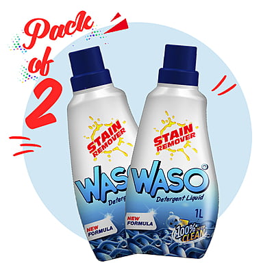WASO | Stain Remover Detergent Liquid 1L (Pack of 2)