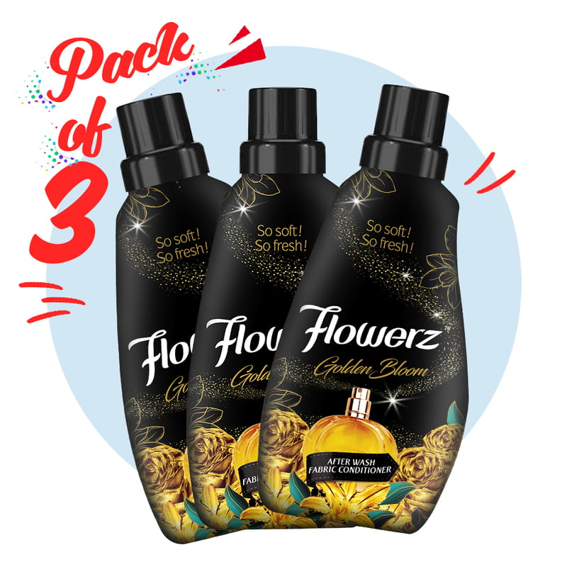 FLOWERZ | Golden Bloom Fabric Conditioner 200ML (Pack of 3) FLOWERZ | Golden Bloom Fabric Conditioner 200ML (Pack of 3)