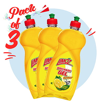 LIMOZ | Dish Wash Gel 1L (Pack of 3)