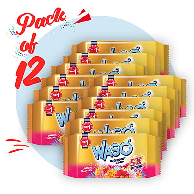 WASO | Gold Detergent Cake 250G (Pack of 12) WASO | Gold Detergent Cake 250G (Pack of 12)