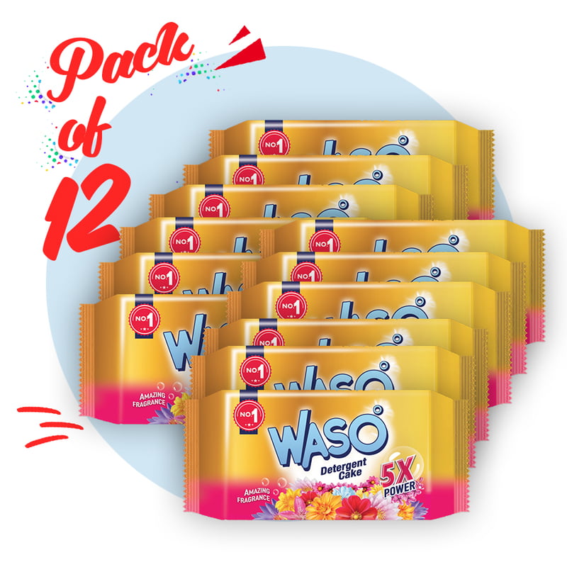 WASO | Gold Detergent Cake 250G (Pack of 12) WASO | Gold Detergent Cake 250G (Pack of 12)