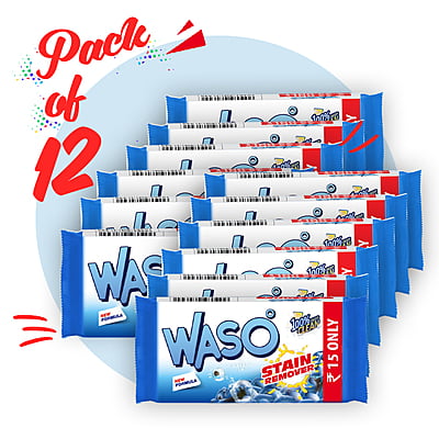 WASO | Stain Remover Detergent Cake 150G (Pack of 12)