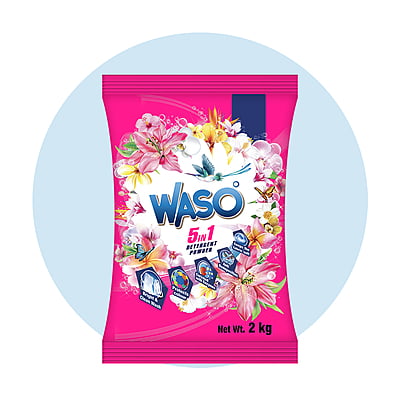 WASO | 5-in-1 Detergent Powder 2KG (Buy 1 Get 1)
