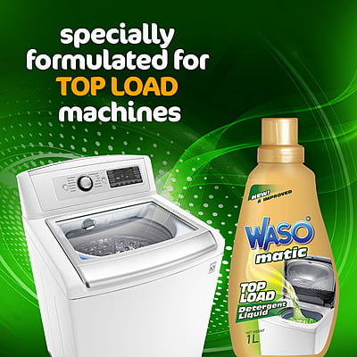 WASO | Top Load Detergent Liquid 1L (Pack of 2) WASO | Top Load Detergent Liquid 1L (Pack of 2)