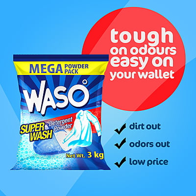 WASO | Super Wash Detergent Powder 3KG WASO | Super Wash Detergent Powder 3KG